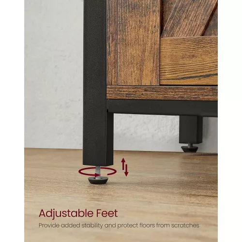 VASAGLE Étkezőszekrény, Konyhaszekrény, Tárolószekrény, Büféasztal tolóajtókkal,