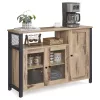 Komód három ajtóval, rusztikus barna 110x33x75cm