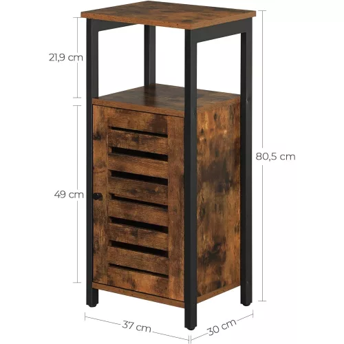 VASAGLE LSC34BX Oldalsó szekrény Éjjeliszekrény Masszív éjjeliszekrény 2 nyitott polccal