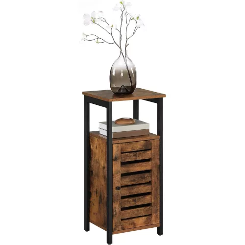 VASAGLE LSC34BX Oldalsó szekrény Éjjeliszekrény Masszív éjjeliszekrény 2 nyitott polccal