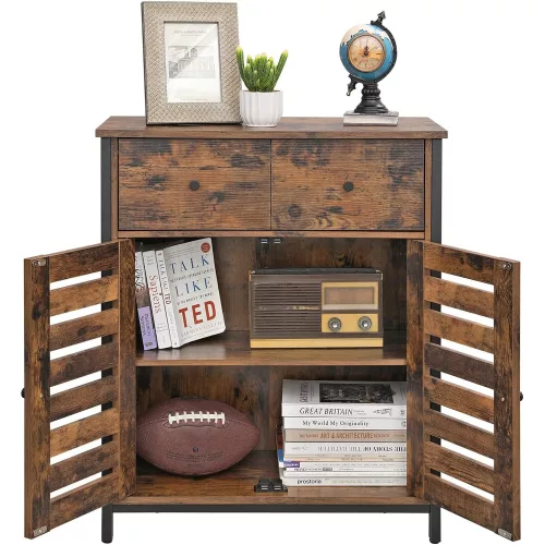 VASAGLE Padlószekrény, álló szekrény 1 fiókkal és polccal, konyhai tároló szekrény,