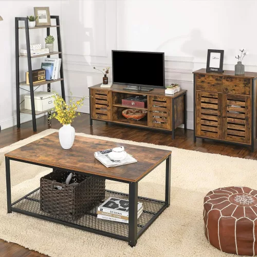 VASAGLE Padlószekrény, álló szekrény 1 fiókkal és polccal, konyhai tároló szekrény,