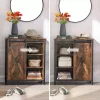 VASAGLE Sideboard, Kitchen Cabinet with Sliding Door and Adjustable Shelves, Bathroom Cabinet,