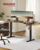 Elektromosan állítható íróasztal váz, fekete, 86-130x60x71-117cm