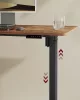 Elektromosan állítható íróasztal váz, fekete, 86-130x60x71-117cm