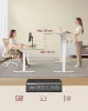 Elektromosan állítható íróasztal keret, fehér 120x60x72-120cm