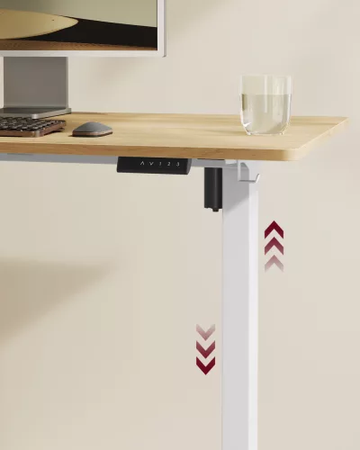 Elektromosan állítható íróasztal keret, fehér 120x60x72-120cm