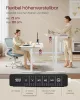 Elektromosan állítható íróasztal, fiókkal, fehér, 160 cm