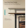 Elektromos állítható íróasztal, memória, vintage barna, fekete, 120 x 60 x 72-120 cm