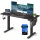 Elektromosan állítható íróasztal, 60 x 140 x (72-120) cm, fekete