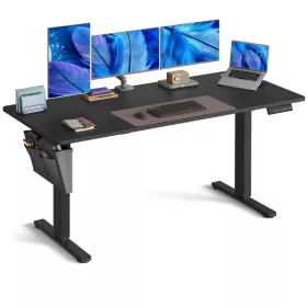   Elektromosan állítható íróasztal, fekete 160x70x73-120cm