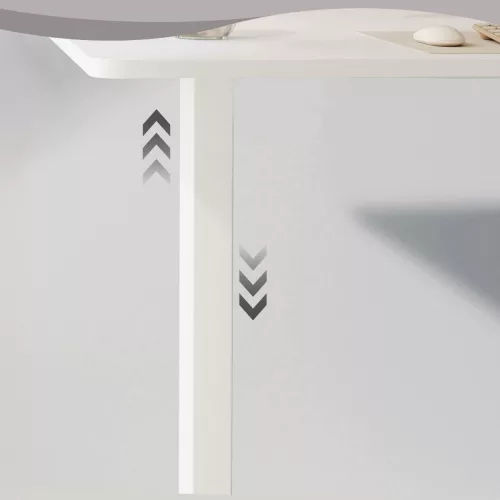 Elektromos állítható íróasztal, memória funkció, felhő fehér, 180 x 80 x 72-120 cm