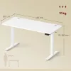 Elektromos állítható íróasztal, memória funkció, felhő fehér, 140 x 60 x 72-120 cm