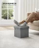 Összecsukható tároló pad, világosszürke 30x30x30cm