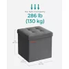 SONGMICS 30 cm-es kis összecsukható tárolókocka, 2 darabos szett, tároló lábtartó,