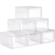 SONGMICS Cipősdobozok, műanyag cipőtároló szervezők átlátszó ajtókkal, 6 darabos készlet,