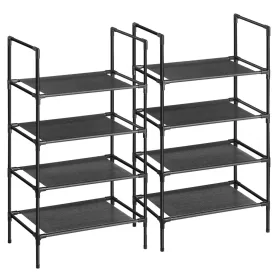 SONGMICS 4 szintes cipőtartó, 2 darabos cipőtároló szervező fém vázzal, nem szőtt