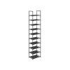 SONGMICS 10 szintes cipőtartó, cipőállvány, helytakarékos cipőtároló, 33 x 33 x