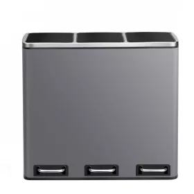   Szelektív szemeteskuka 3x18L, matt szürke, 15 szemeteszsákkal