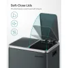 SONGMICS Konyhai Szemetes, 2 x 15 L-es Acél Hulladékgyűjtő, Lépéses Szemetes Belső