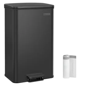 SONGMICS Konyhai Szemetes, 10,5 Gallon (40L) Szemetes, Nagy Pedálos Szemetes Fedéllel,