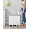 SONGMICS Hulladékgyűjtő, 3 x 18 L-es háromrekesszes konyhai szemetes, lábbal működtethető,