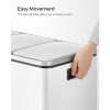 SONGMICS Hulladékgyűjtő, 3 x 18 L-es háromrekesszes konyhai szemetes, lábbal működtethető,