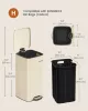 Konyhai szemetes, 30L, rozsdamentes acél, homok bézs