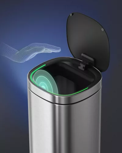 SONGMICS LTB620E50 50 literes automata mozgásérzékelős konyhai szemetesvödör több színű