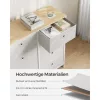 SONGMICS LTS024W57 Világosszürke Fehér 8 Fiókos Szövet Komód Fém Vázzal és