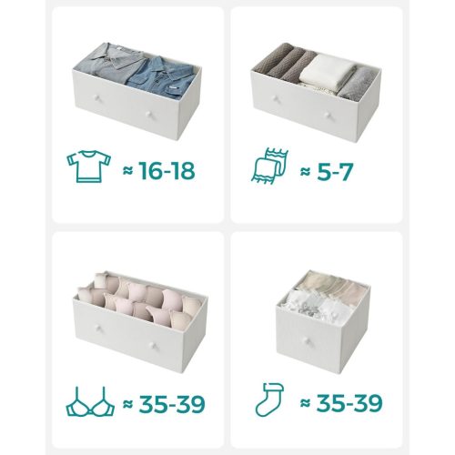 Tároló szekrény öt fiókkal, ruhás szekrény, fehér és tölgy 30 x 56 x 93 cm