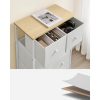 Tároló szekrény öt fiókkal, ruhás szekrény, fehér és tölgy 30 x 56 x 93 cm
