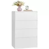 Fiókos tároló szekrény, ruhás szekrény négy fiókkal, modern stílus, hófehér