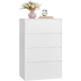   Fiókos tároló szekrény, ruhás szekrény négy fiókkal, modern stílus, hófehér