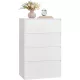 Fiókos tároló szekrény, ruhás szekrény négy fiókkal, modern stílus, hófehér