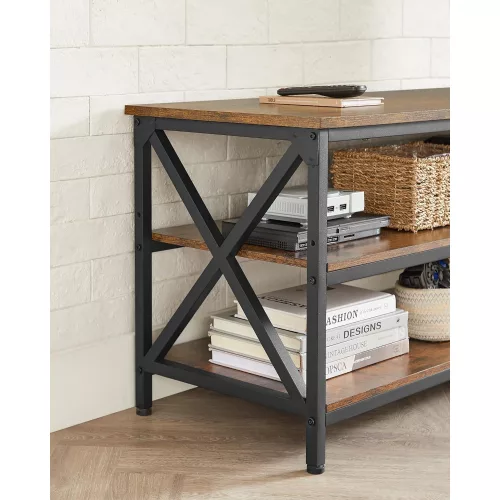 VASAGLE TV állvány, TV asztal, TV konzol akár 65 hüvelykes TV-k számára, nyitott