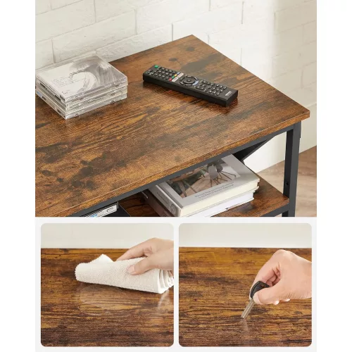 VASAGLE TV állvány, TV asztal, TV konzol akár 65 hüvelykes TV-k számára, nyitott