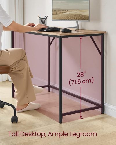 Íróasztal, számítógép asztal, rusztikus barna 100x50x76cm