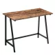 Íróasztal, rusztikus barna, acélkeret, 100 x 50 x 75 cm