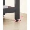 VASAGLE Számítógép asztal, L-alakú sarokasztal, munkaállomás polcokkal otthoni irodához,