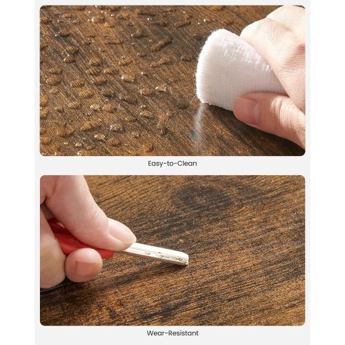 VASAGLE L-alakú számítógép asztal, sarokasztal tanuláshoz, otthoni irodához, játékhoz,