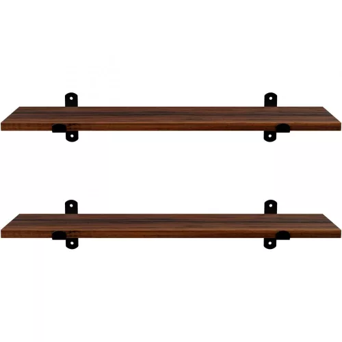 SONGMICS Falipolc készlet 2 darab, 60 x 20 x 7 cm, lebegő polcok, dekoratív polcok, retro