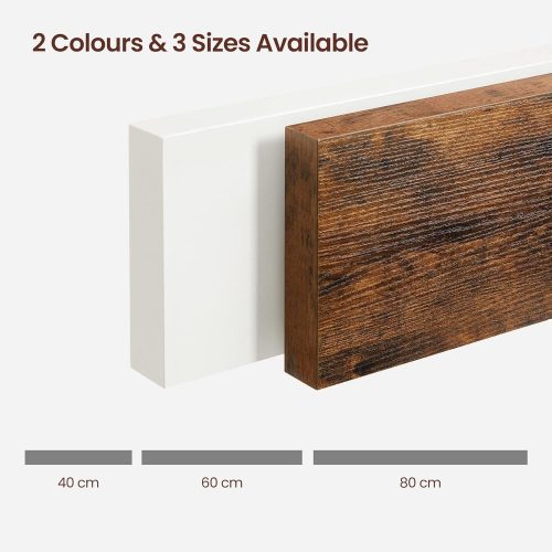 VASAGLE Lebegő polc, fali polc könyvekhez, fényképekhez, gyűjteményekhez, falra szerelhető