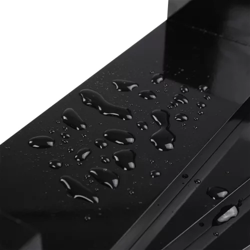 3 darabos lebegő polc szett, magasfényű bevonattal, fekete 30/35/40 cm