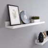 SONGMICS Lengő polcok 2 darabos készlet, falipolc magasfényű bevonattal, 60 x 10 cm,