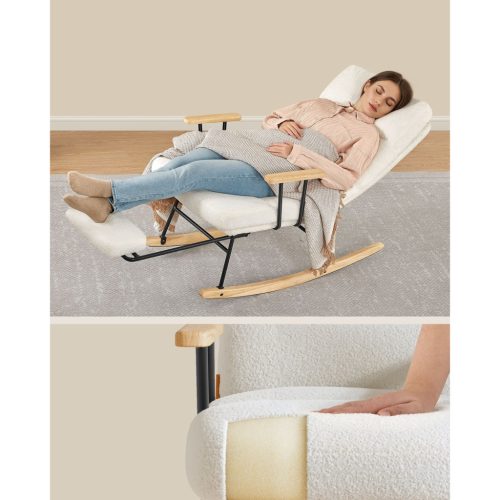 Hintaszék, gumifából készült pihenő fotel, 4 pozícióban állítható