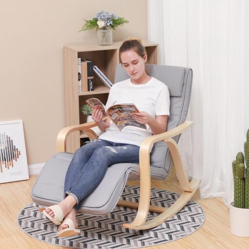 Hintaszék 5-fokozatban állítható lábtámasz, szürke