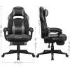 SONGMICS Játékosszék Irodai székkel, Lábtartóval, Fejtámlával és deréktámasszal,