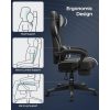 SONGMICS Játékosszék Irodai székkel, Lábtartóval, Fejtámlával és deréktámasszal,