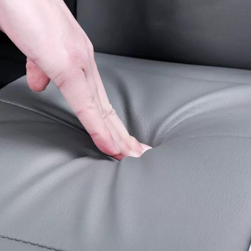 Irodai szék, forgószék, állítható magasság, fekete, szürke és fehér műbőr